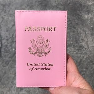 Pink passport holder